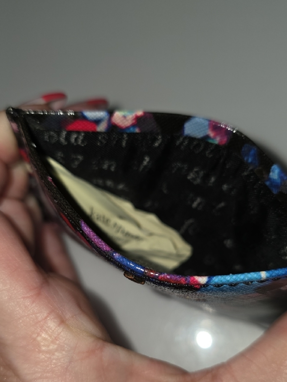 kate spade Black Multicolor Confetti Card Holder - Picture 3 of 3